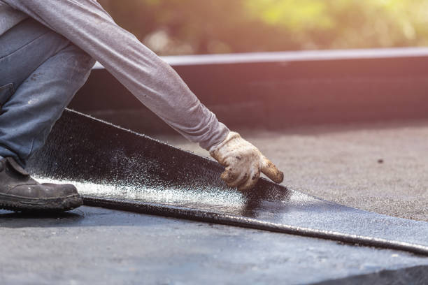 Professional Waterproofing technician working in Mottville, NY